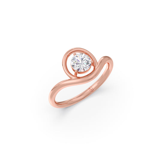 Modern Prong Set Round Solitaire Ring Modern Prong Set Round Solitaire Ring - Rose