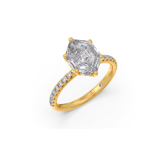 Hexa Sparkle Diamond Ring Hexa Sparkle Diamond Ring - Yellow