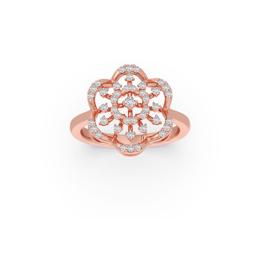 Dazzling Bloom Round Diamond Ring Dazzling Bloom Round Diamond Ring - Rose