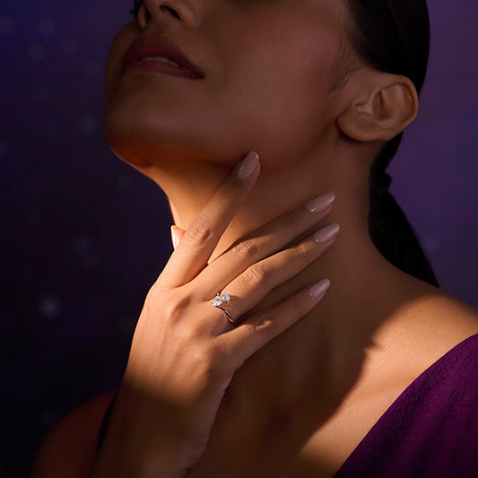 Hexa & Pear Diamond Toi et Moi Ring Hexa & Pear Diamond Toi et Moi Ring