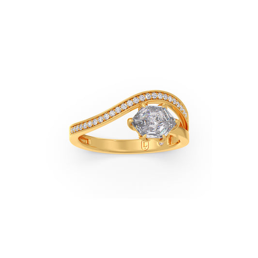Hexa Sidestone Diamond Ring Hexa Sidestone Diamond Ring