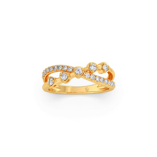 account-offers Round Diamond Split Band Cluster Ring