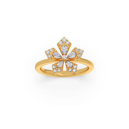 Petalic Serene Pear & Round Diamond Ring Petalic Serene Pear & Round Diamond Ring