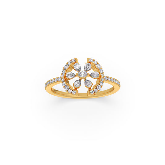 account-offers Open Floral Diamond Ring
