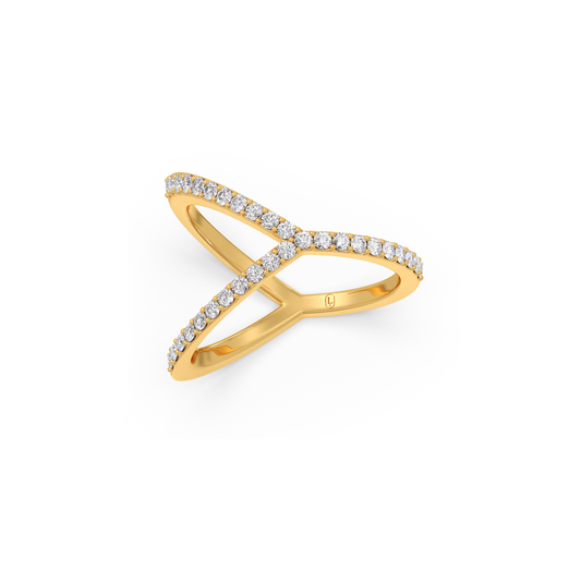 Timeless Crossover Diamond Ring Timeless Crossover Diamond Ring - Yellow