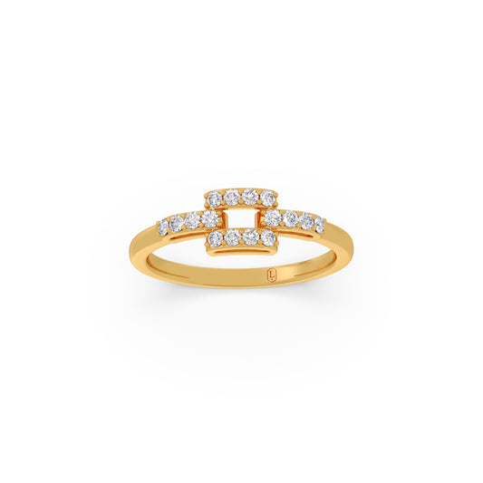 Minimal Geometric Diamond Ring Minimal Geometric Diamond Ring - Yellow