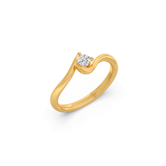 The Modern Edge Round Diamond Ring The Modern Edge Round Diamond Ring - Yellow