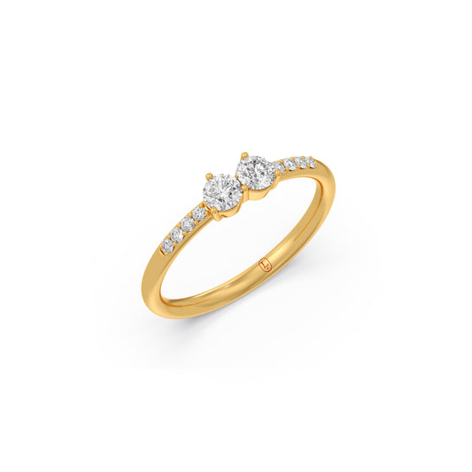 Sparkling Horizon Round Diamond Ring Sparkling Horizon Round Diamond Ring - Yellow