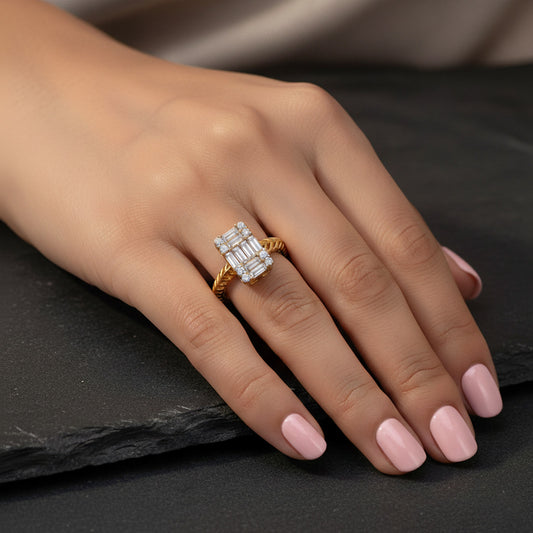 Baguette & Round Diamond Harmony Ring Baguette & Round Diamond Harmony Ring