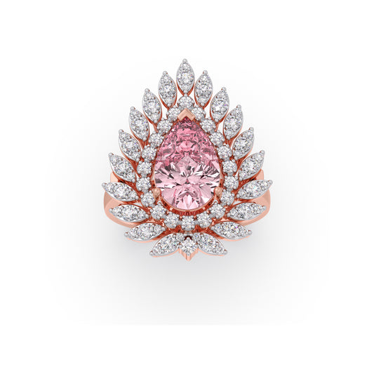 Pear Halo Gemstone Ring Pear Halo Gemstone Ring