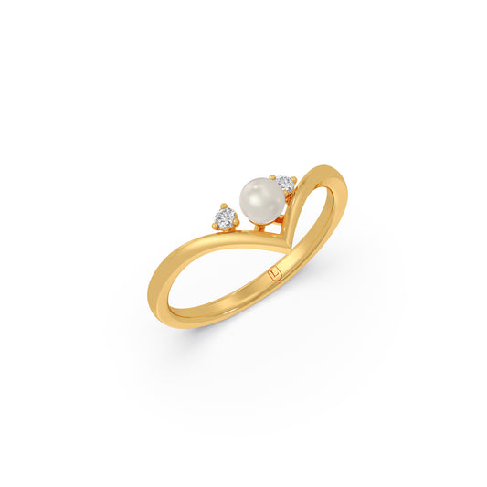 card-product Chevron Pearl Diamond Ring