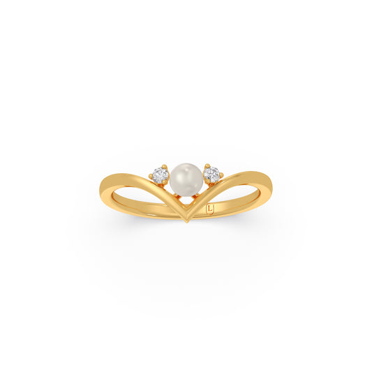 Chevron Pearl Diamond Ring Chevron Pearl Diamond Ring