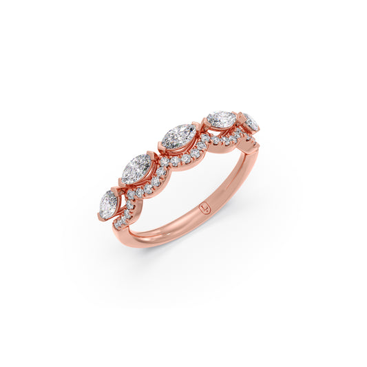 Aurora Dual Shape Diamond Ring Aurora Dual Shape Diamond Ring - Rose