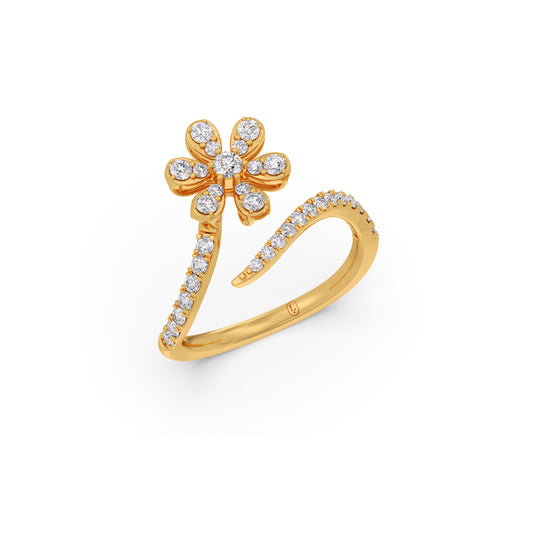 Eden Twist Diamond Gap Ring Eden Twist Diamond Gap Ring - Yellow