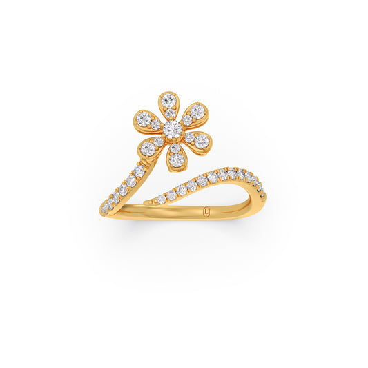 Eden Twist Diamond Gap Ring Eden Twist Diamond Gap Ring