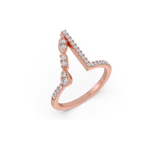 card-product Trio Spire Diamond V Ring