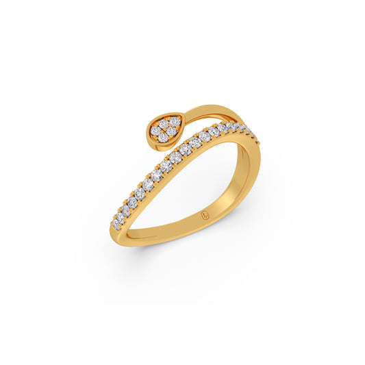 Tear-Drop Embrace diamond Ring Tear-Drop Embrace diamond Ring - Yellow