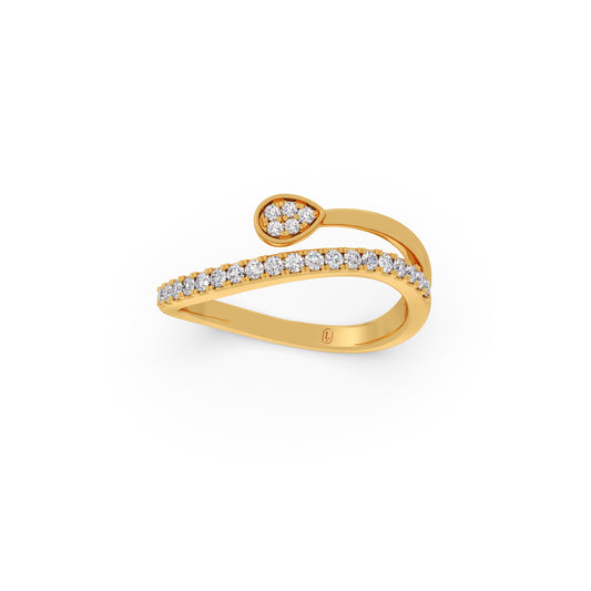 Tear-Drop Embrace diamond Ring Tear-Drop Embrace diamond Ring - Yellow