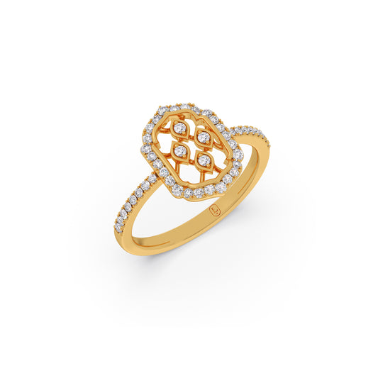Heirloom Casket Diamond Ring Heirloom Casket Diamond Ring - Yellow