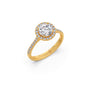 Solitaire Halo Round Sidestone Ring Solitaire Halo Round Sidestone Ring