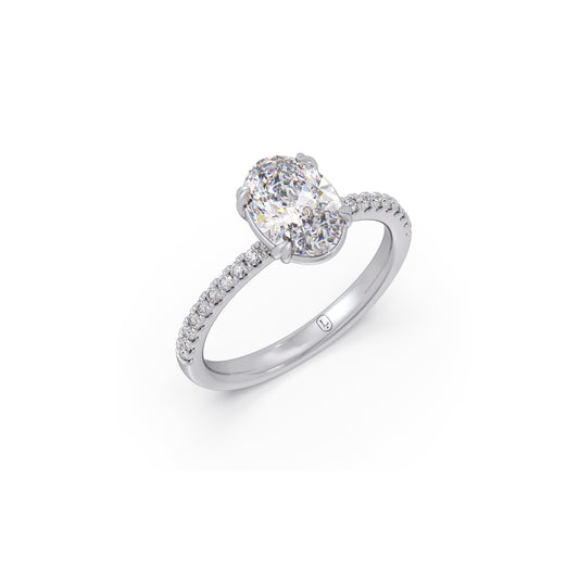 Timeless Oval Solitaire Diamond Ring Timeless Oval Solitaire Diamond Ring - White