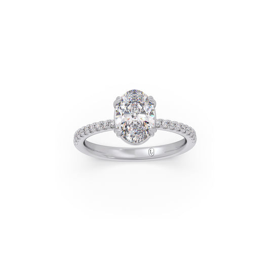 Timeless Oval Solitaire Diamond Ring Timeless Oval Solitaire Diamond Ring - White