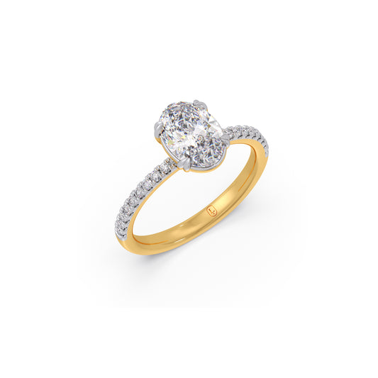 Timeless Oval Solitaire Diamond Ring Timeless Oval Solitaire Diamond Ring - Yellow