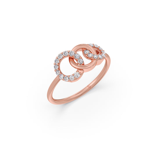 Interlocking Circle Diamond Ring Interlocking Circle Diamond Ring - Rose