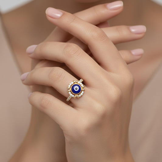 Evil Eye Diamond Bloom Ring Evil Eye Diamond Bloom Ring