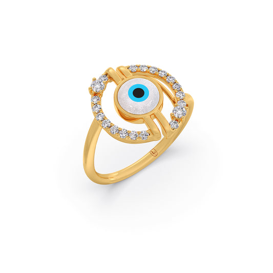 The Diamond Nazar Protector Ring The Diamond Nazar Protector Ring - Yellow