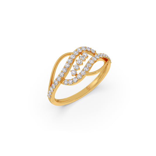 Shimmering Ivy Round Diamond Ring Shimmering Ivy Round Diamond Ring - Yellow