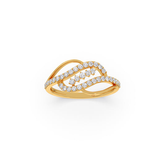 Shimmering Ivy Round Diamond Ring Shimmering Ivy Round Diamond Ring - Yellow