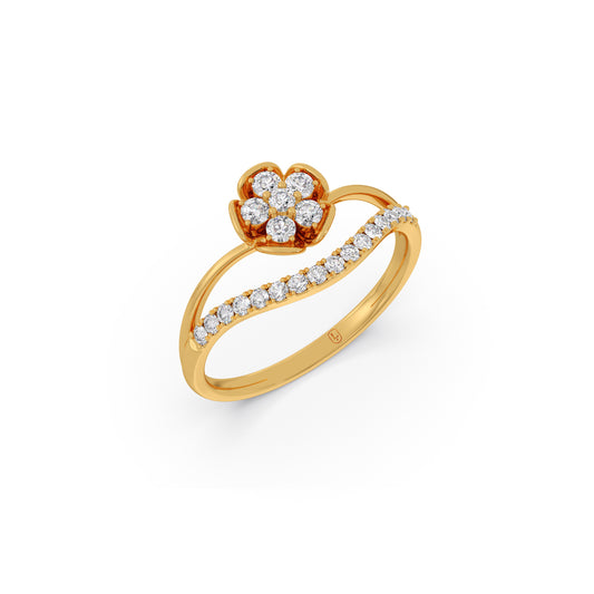 Spring Dew Round Diamond Ring Spring Dew Round Diamond Ring - Yellow