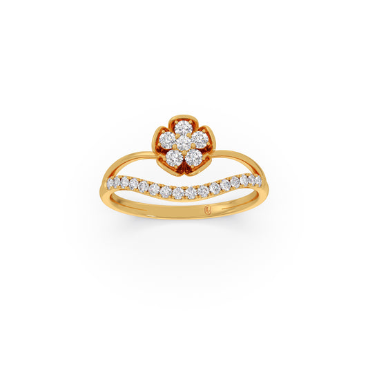 Spring Dew Round Diamond Ring Spring Dew Round Diamond Ring - Yellow