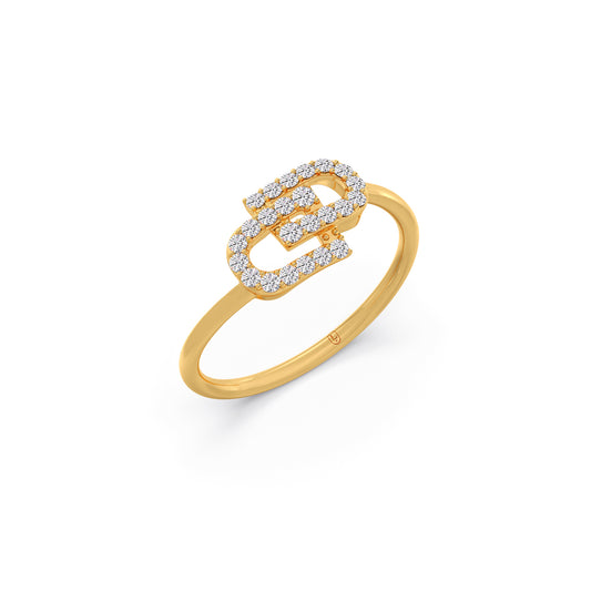Double Clover Diamond Ring Double Clover Diamond Ring - Yellow