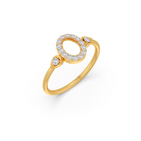 Oval Flow Round Diamond Ring Oval Flow Round Diamond Ring - Yellow