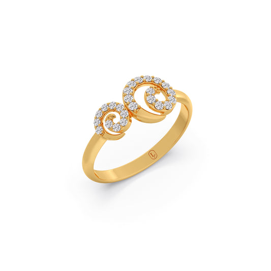 Whirlwind Round Diamond Ring Whirlwind Round Diamond Ring - Yellow