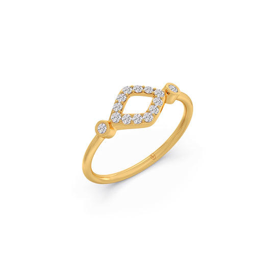 Square Frame Diamond Ring Square Frame Diamond Ring - Yellow