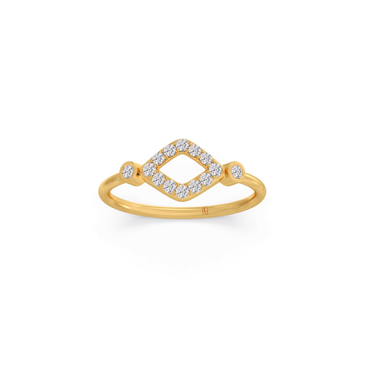 Square Frame Diamond Ring Square Frame Diamond Ring - Yellow