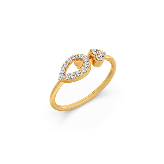 The Sweetheart Diamond Gap Ring The Sweetheart Diamond Gap Ring - Yellow