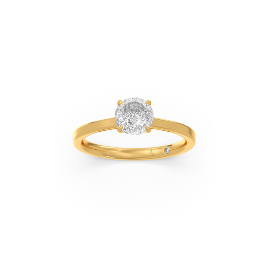 Portuguese Solitaire Diamond Ring Portuguese Solitaire Diamond Ring - Yellow