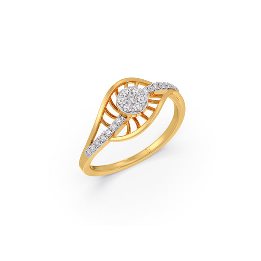 Radiance Leaf Cluster Diamond Ring Radiance Leaf Cluster Diamond Ring - Yellow