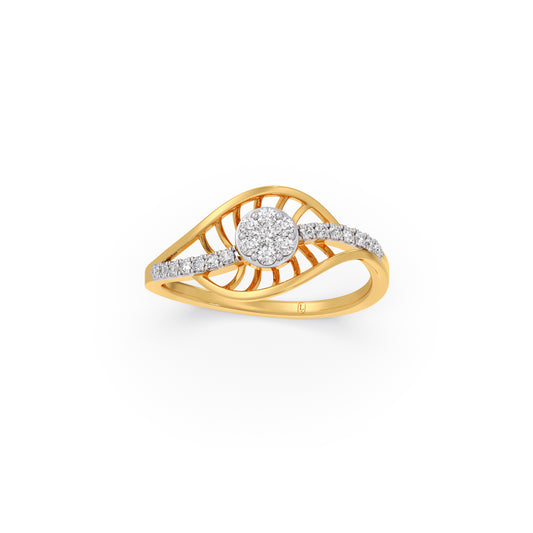 Radiance Leaf Cluster Diamond Ring Radiance Leaf Cluster Diamond Ring - Yellow