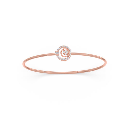 Round & Baguette Diamond Kada Bracelet Round & Baguette Diamond Kada Bracelet