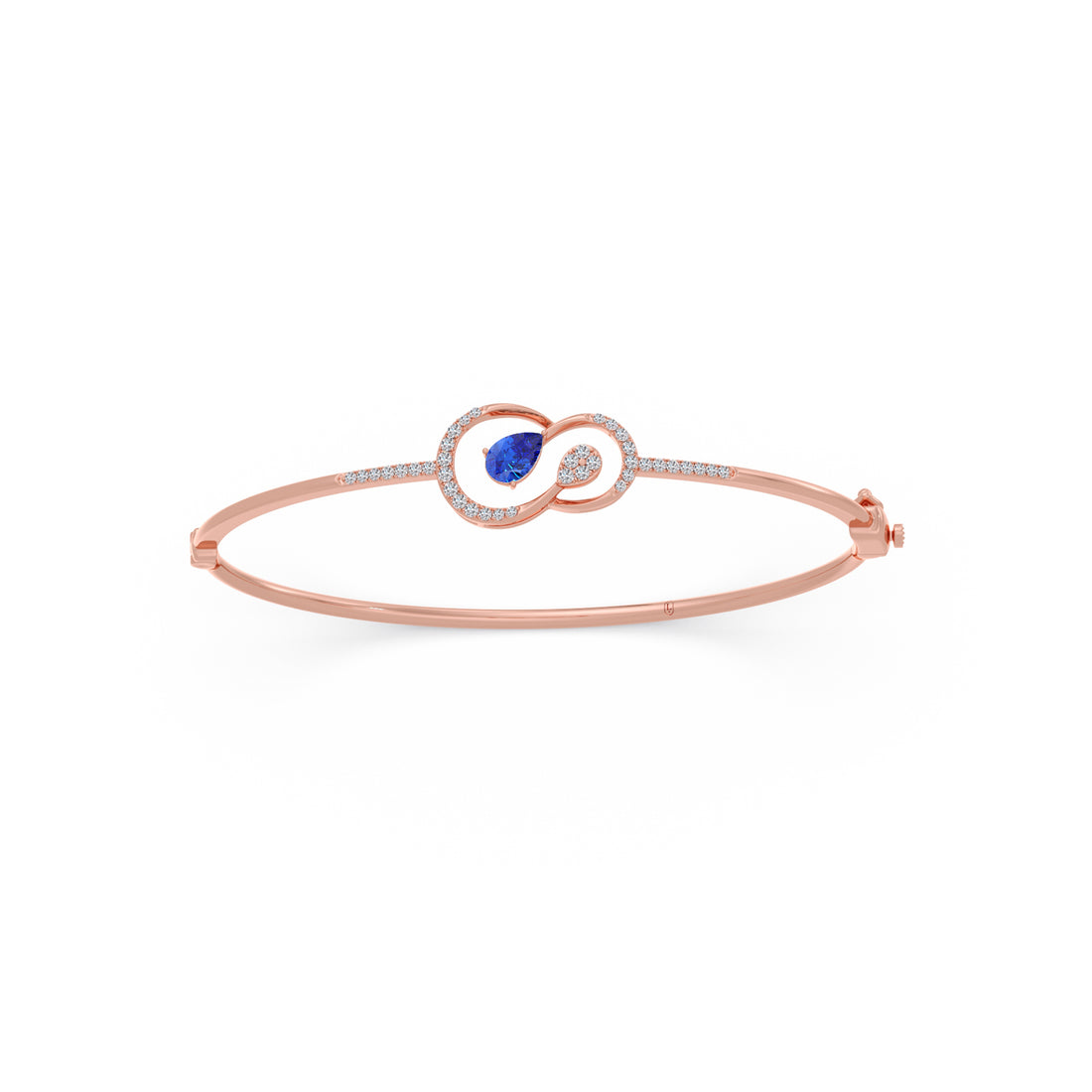 Pear Gemstone & Round Infinity Bracelet