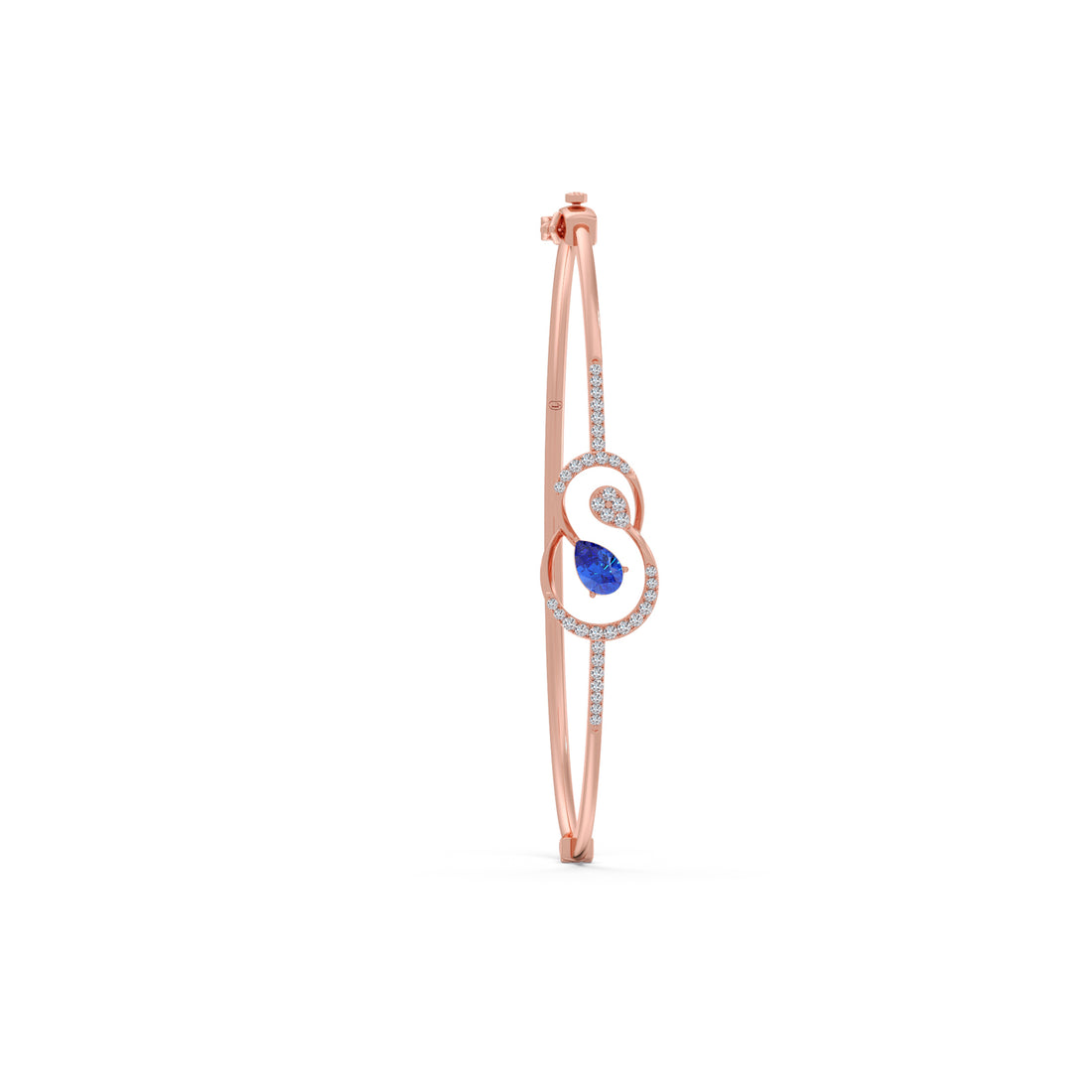 Pear Gemstone & Round Infinity Bracelet