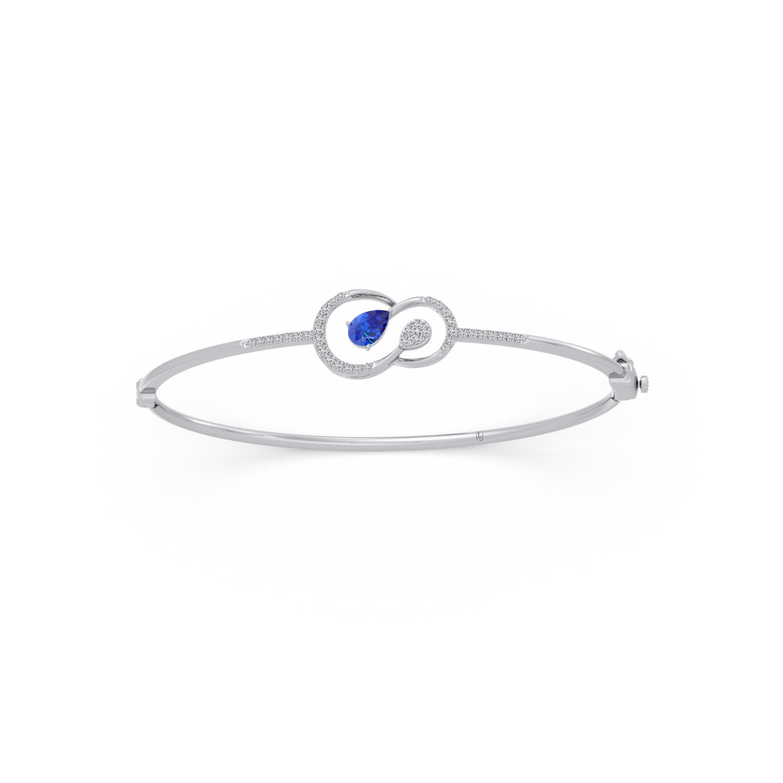Pear Gemstone & Round Infinity Bracelet