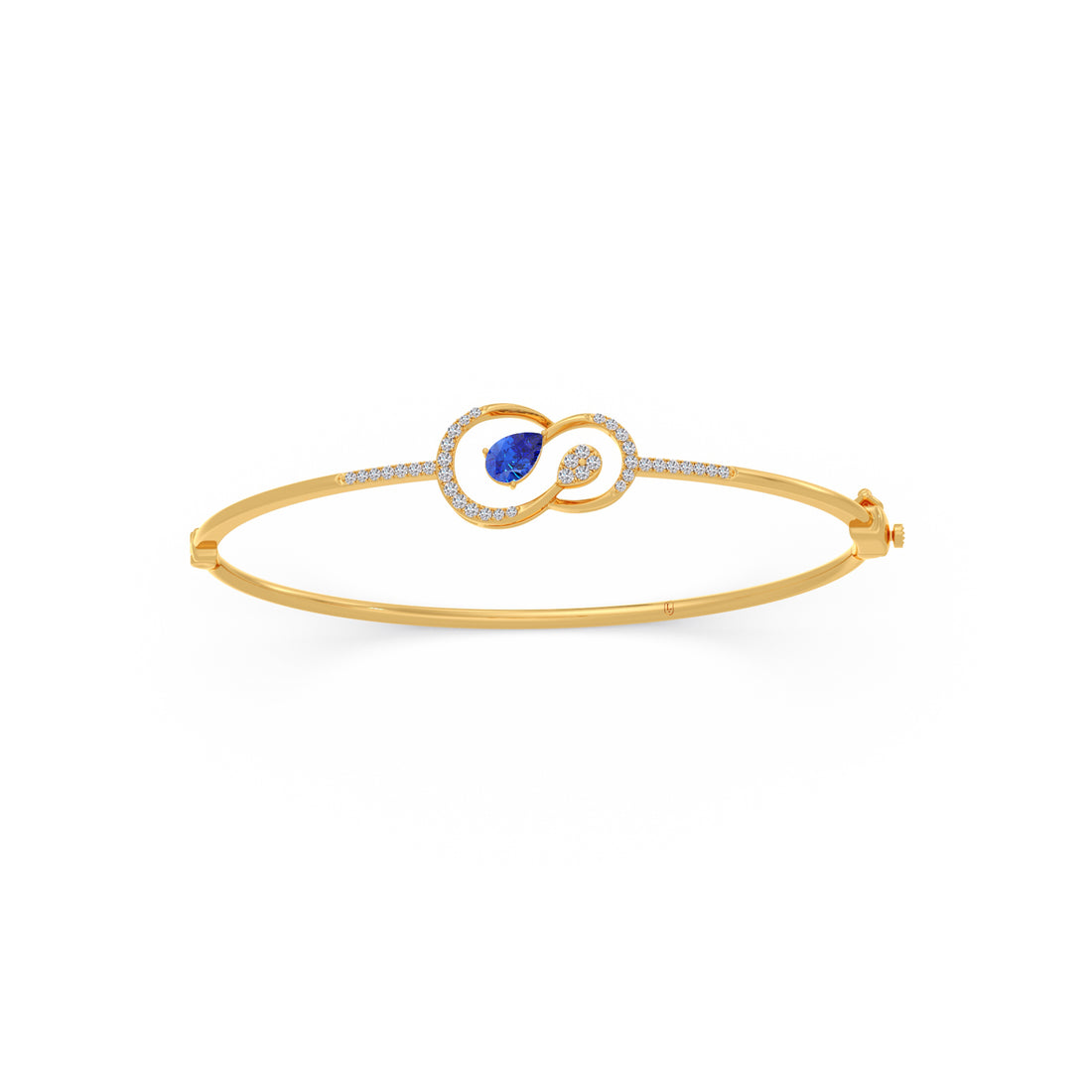 Pear Gemstone & Round Infinity Bracelet
