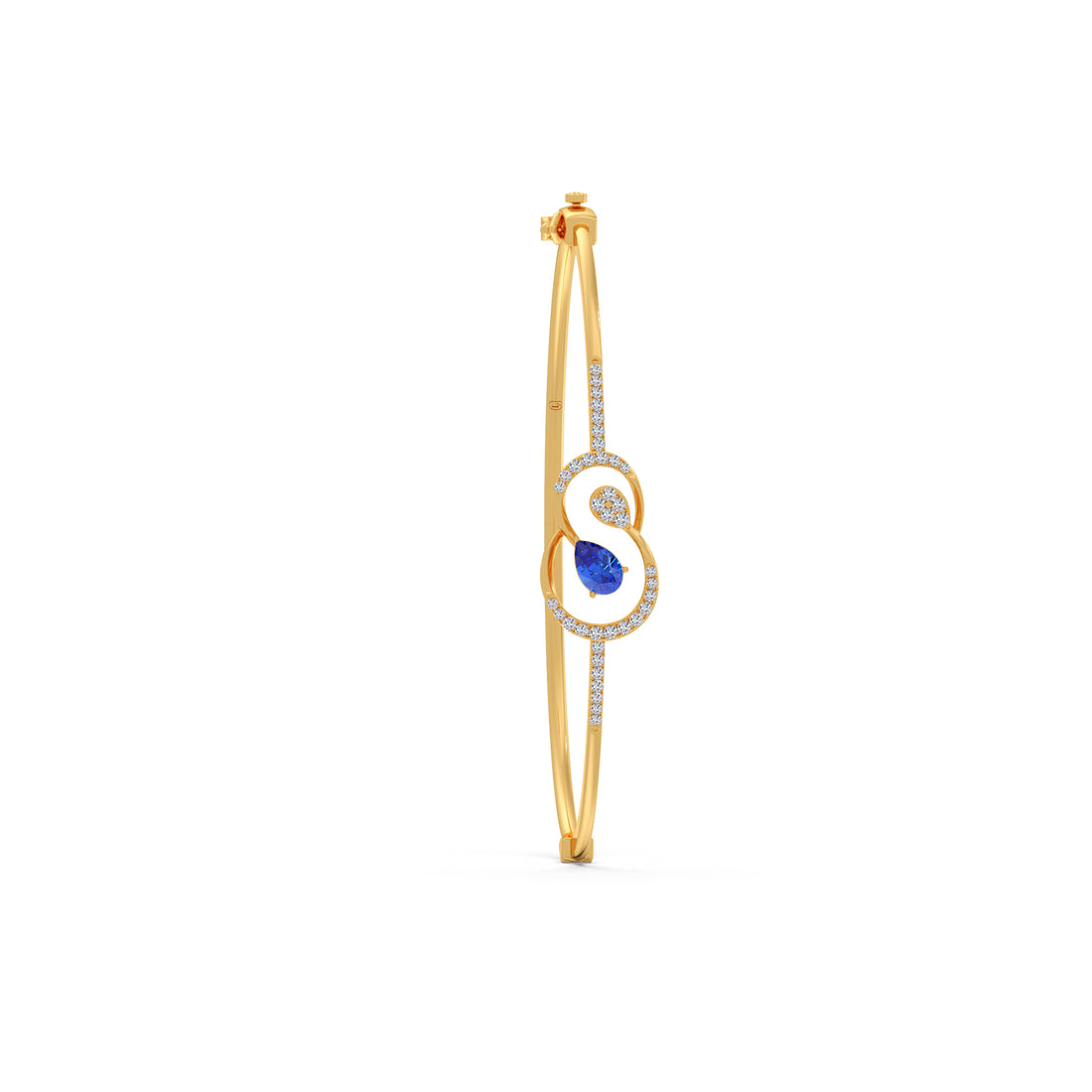 Pear Gemstone & Round Infinity Bracelet