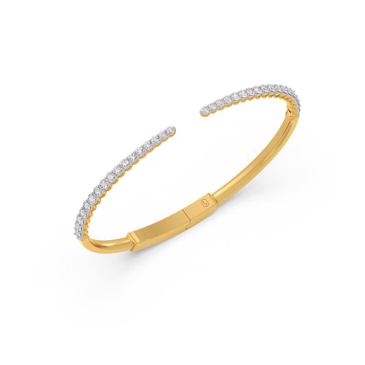Apex-Cuff Diamond Openable Bracelet Apex-Cuff Diamond Openable Bracelet - Yellow